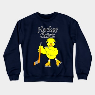 Hockey Chick Text Crewneck Sweatshirt